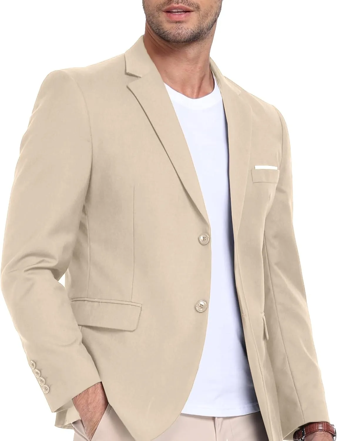 Mens Suit Jacket Slim Fit Blazer for Men Business Suit Blazer Lightweight Casual Sport Coats for Daily Summer Wedding