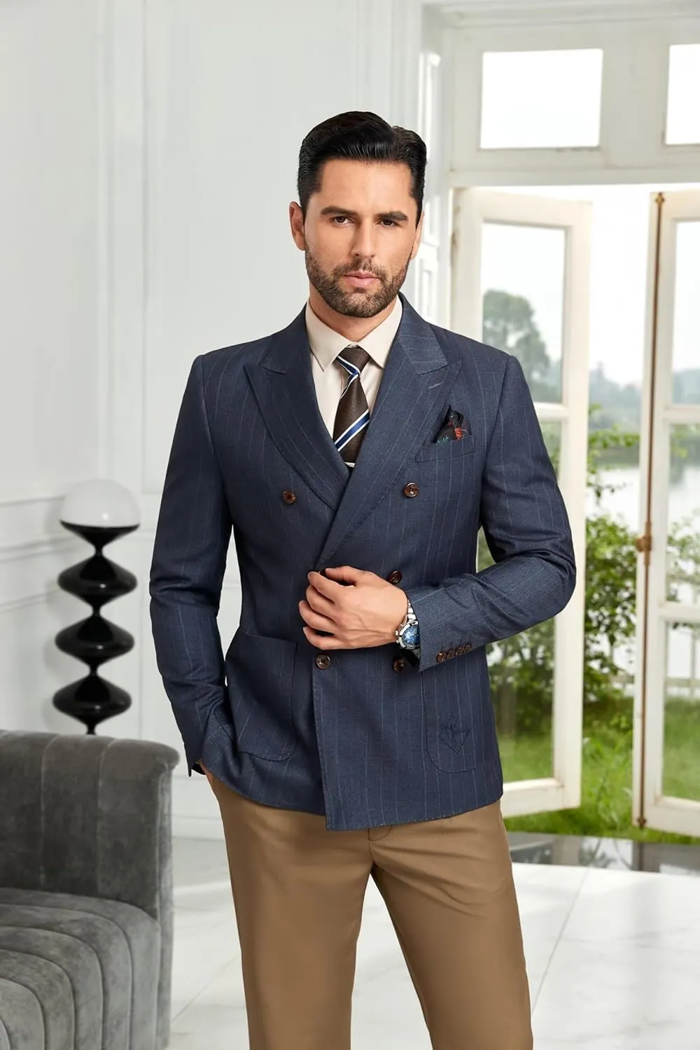 Mens Suit Jacket Slim Fit Blazer for Men Business Suit Blazer Lightweight Casual Sport Coats for Daily Summer Wedding