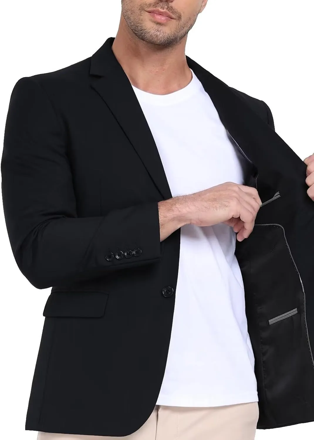 Mens Suit Jacket Slim Fit Blazer for Men Business Suit Blazer Lightweight Casual Sport Coats for Daily Summer Wedding