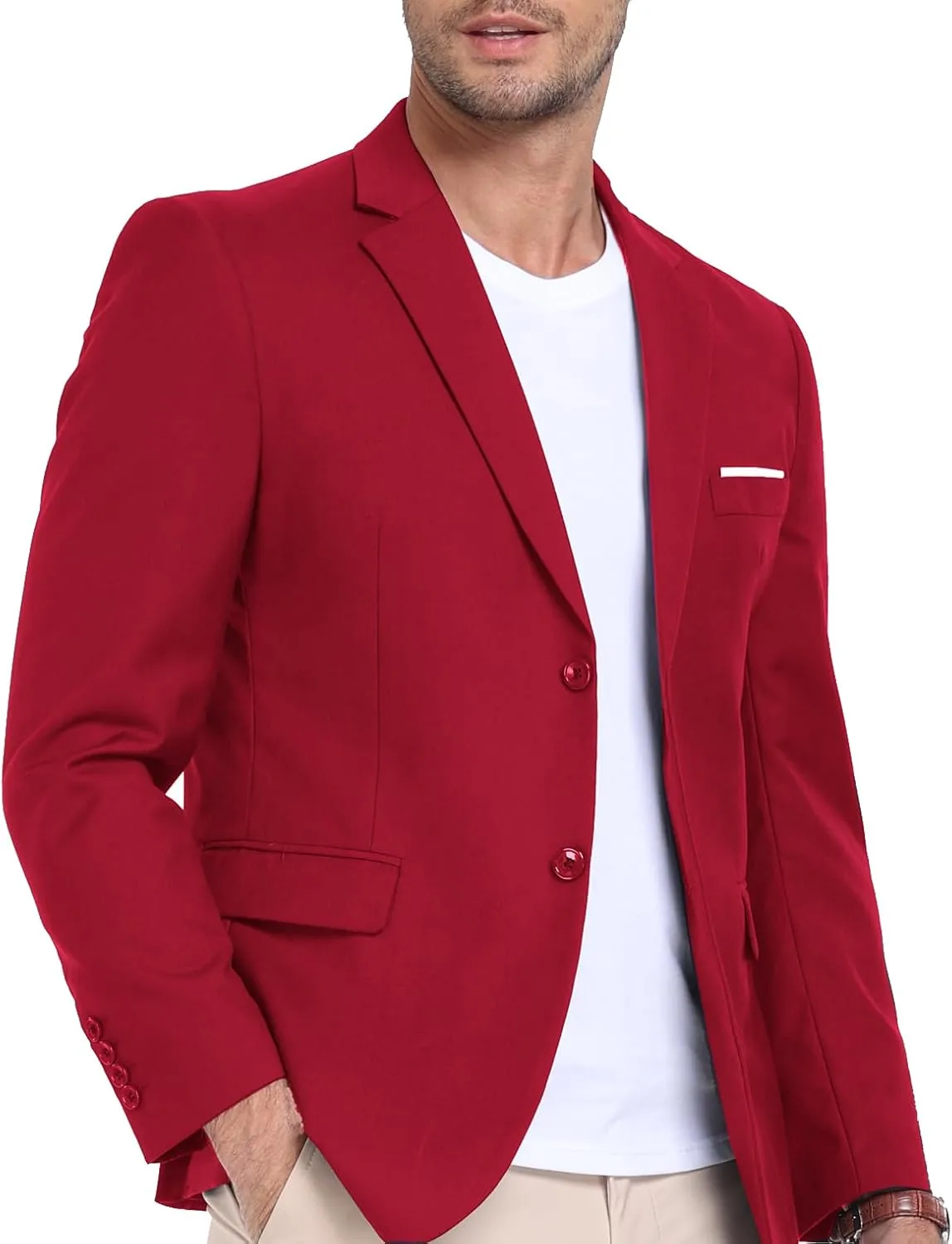 Mens Suit Jacket Slim Fit Blazer for Men Business Suit Blazer Lightweight Casual Sport Coats for Daily Summer Wedding