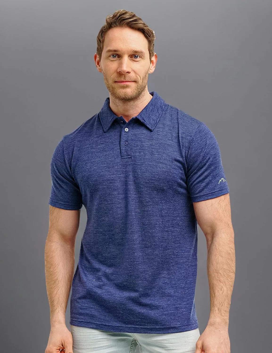 Merino Wool Polo Shirt Men - Anti-Odor 100% Merino Wool Shirts for Men Short Sleeve and Long Sleeve Breathable Polo