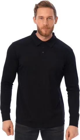 Merino Wool Polo Shirt Men - Anti-Odor 100% Merino Wool Shirts for Men Short Sleeve and Long Sleeve Breathable Polo