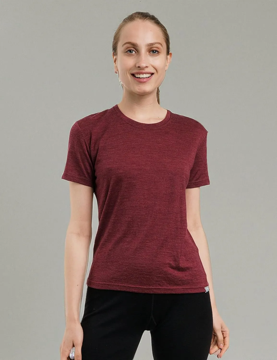 Merino.tech Merino Wool Shirt Women - 100% Merino Wool Base Layer Women Short Sleeve Tee