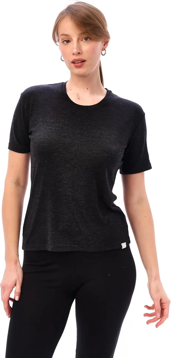 Merino.tech Merino Wool Shirt Women - 100% Merino Wool Base Layer Women Short Sleeve Tee