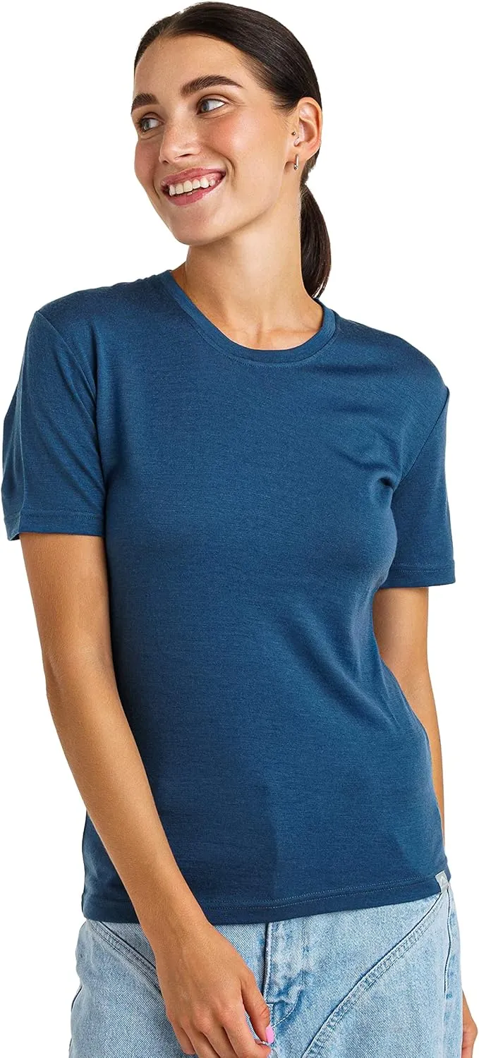 Merino.tech Merino Wool Shirt Women - 100% Merino Wool Base Layer Women Short Sleeve Tee