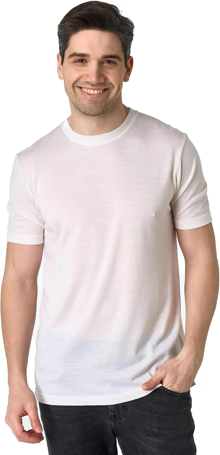 Merino.tech Merino Wool T-Shirt Mens - 100% Organic Merino Wool Undershirt Lightweight Base Layer