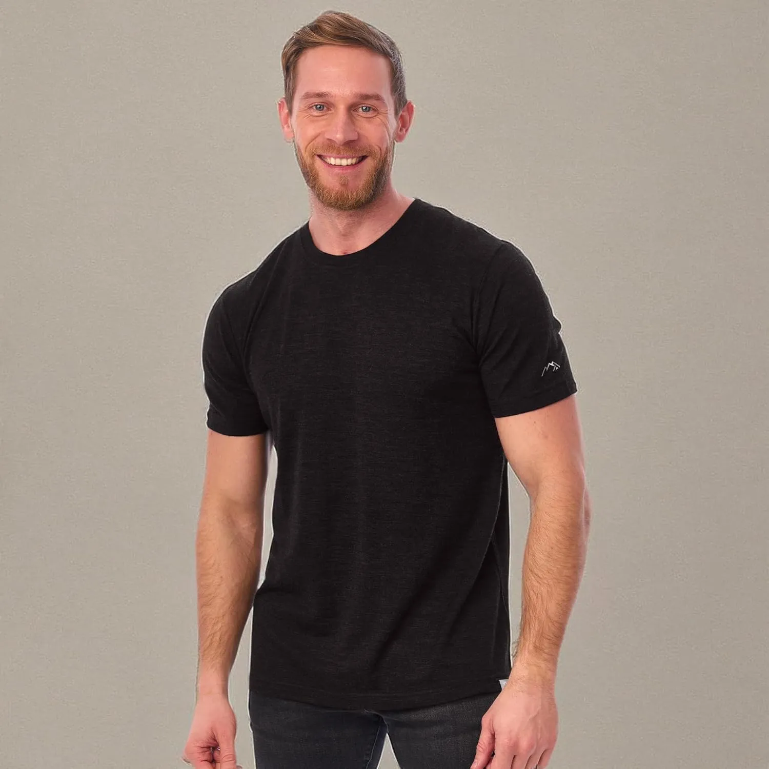 Merino.tech Merino Wool T-Shirt Mens - 100% Organic Merino Wool Undershirt Lightweight Base Layer