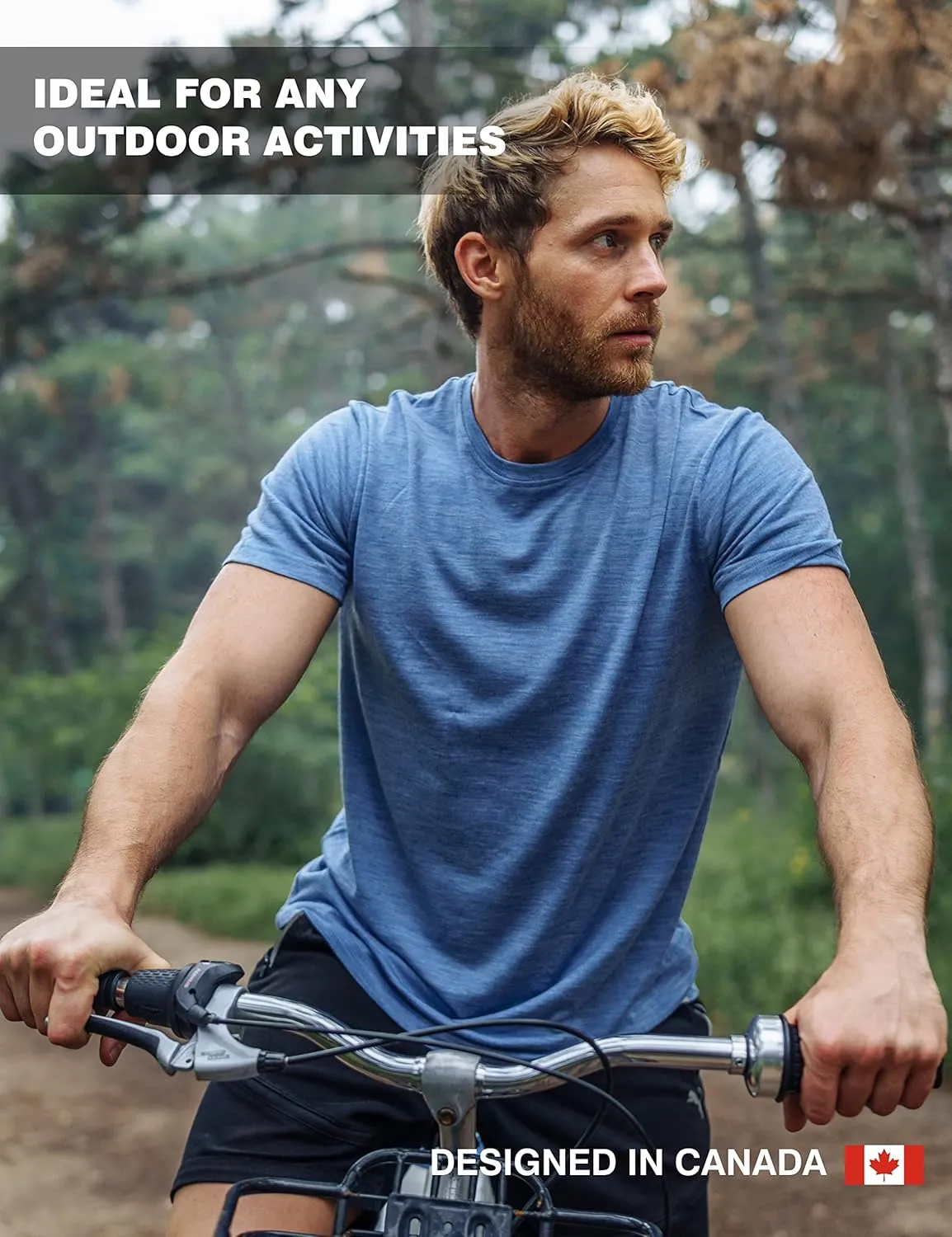 Merino.tech Merino Wool T-Shirt Mens - 100% Organic Merino Wool Undershirt Lightweight Base Layer