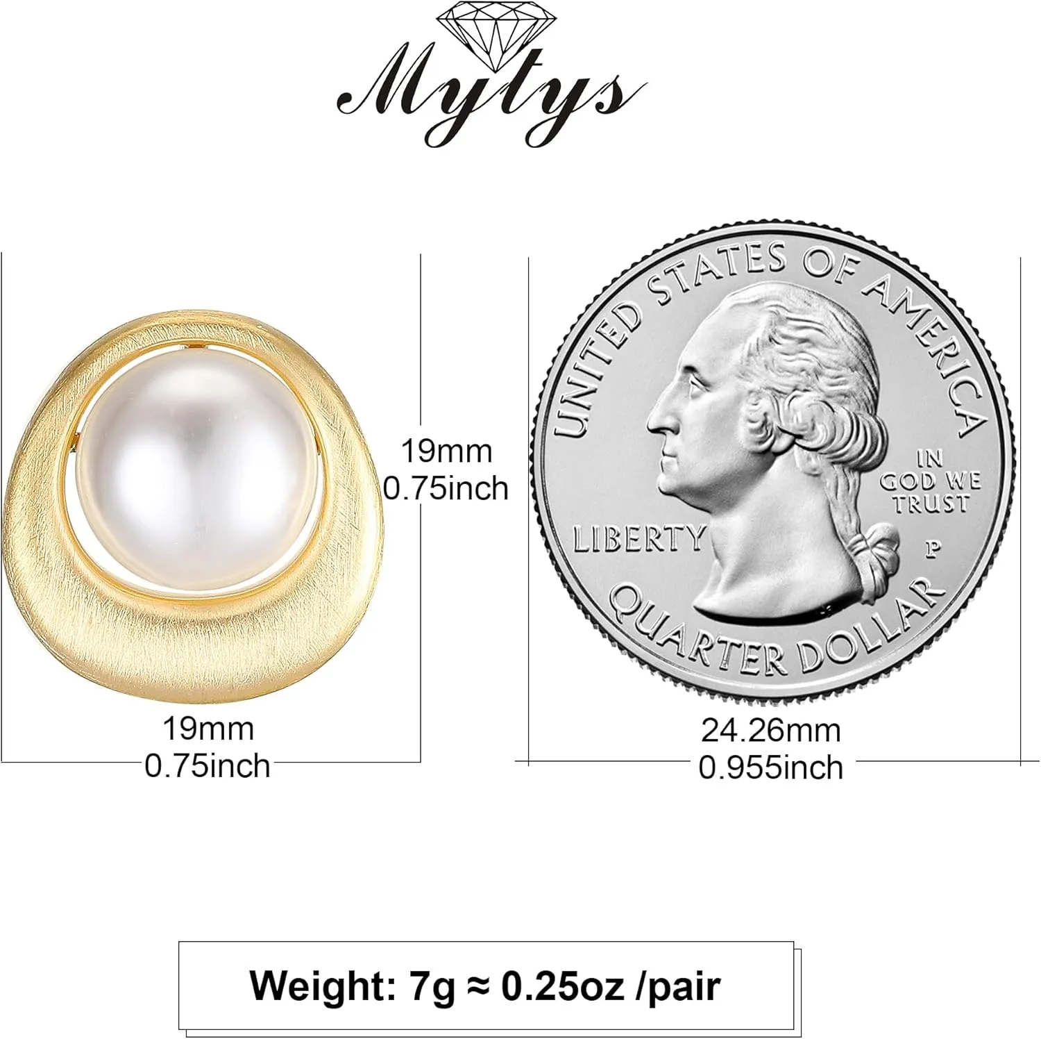 Pearl Stud Earrings, 14K Gold plated Large Pearl Earrings Gold Stud Earrings Handpicked Freshwater Cultured Hypoallergenic Large Pearl Earrings Jewelry Gifts for Her - AAA  Quality