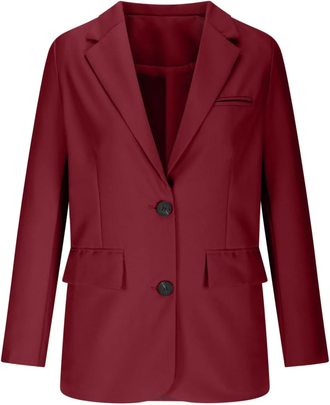 Plain Color Suit Blazers for Women Business Casual Fall Coats Office Attire Blazer Jackets with Shoulder Pad