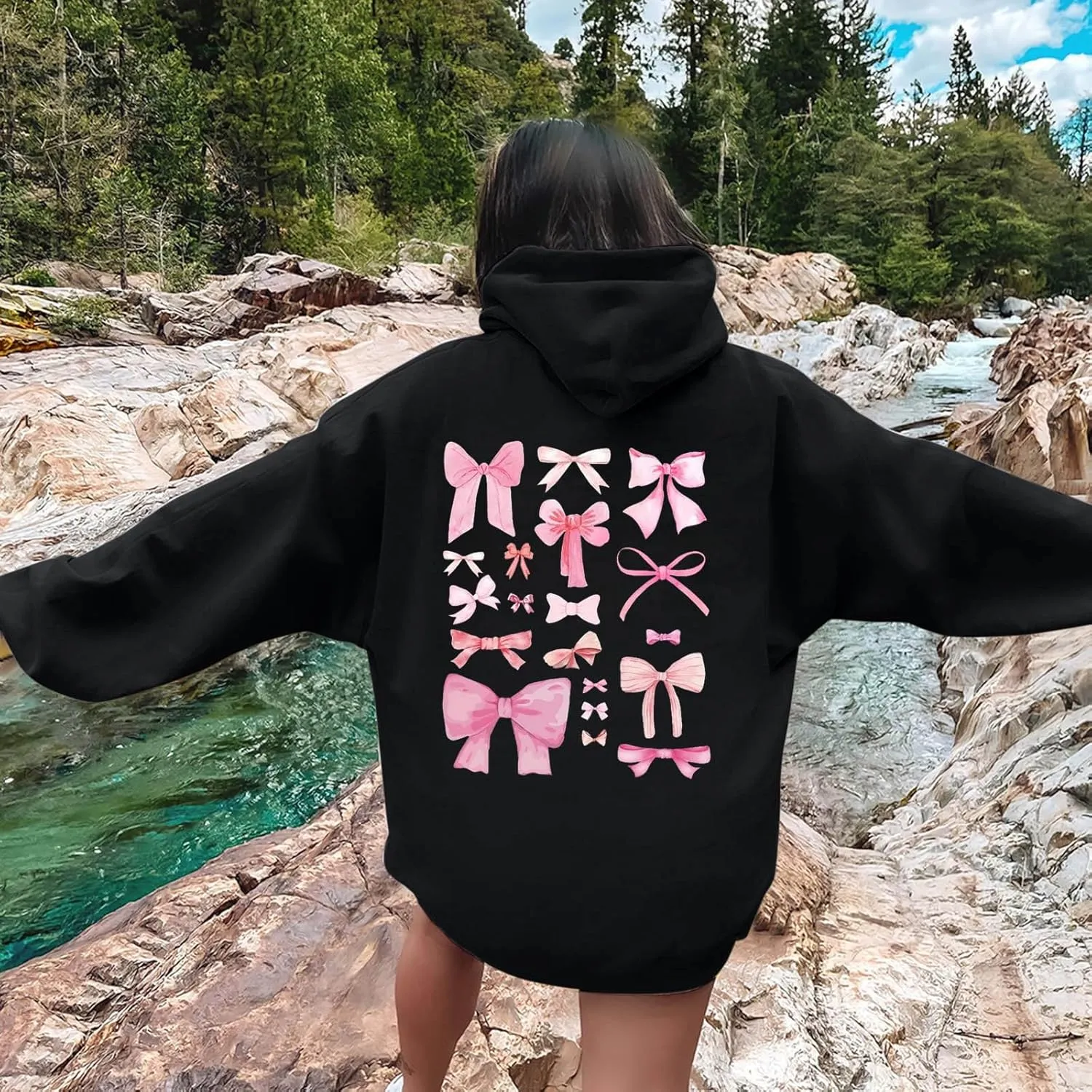 PTOLOCIF Women's Workout Hoodies Oversized Pullover Tops Tie Dye Hooded Sweatshirt Warm Top Fall Outfits with Pockets