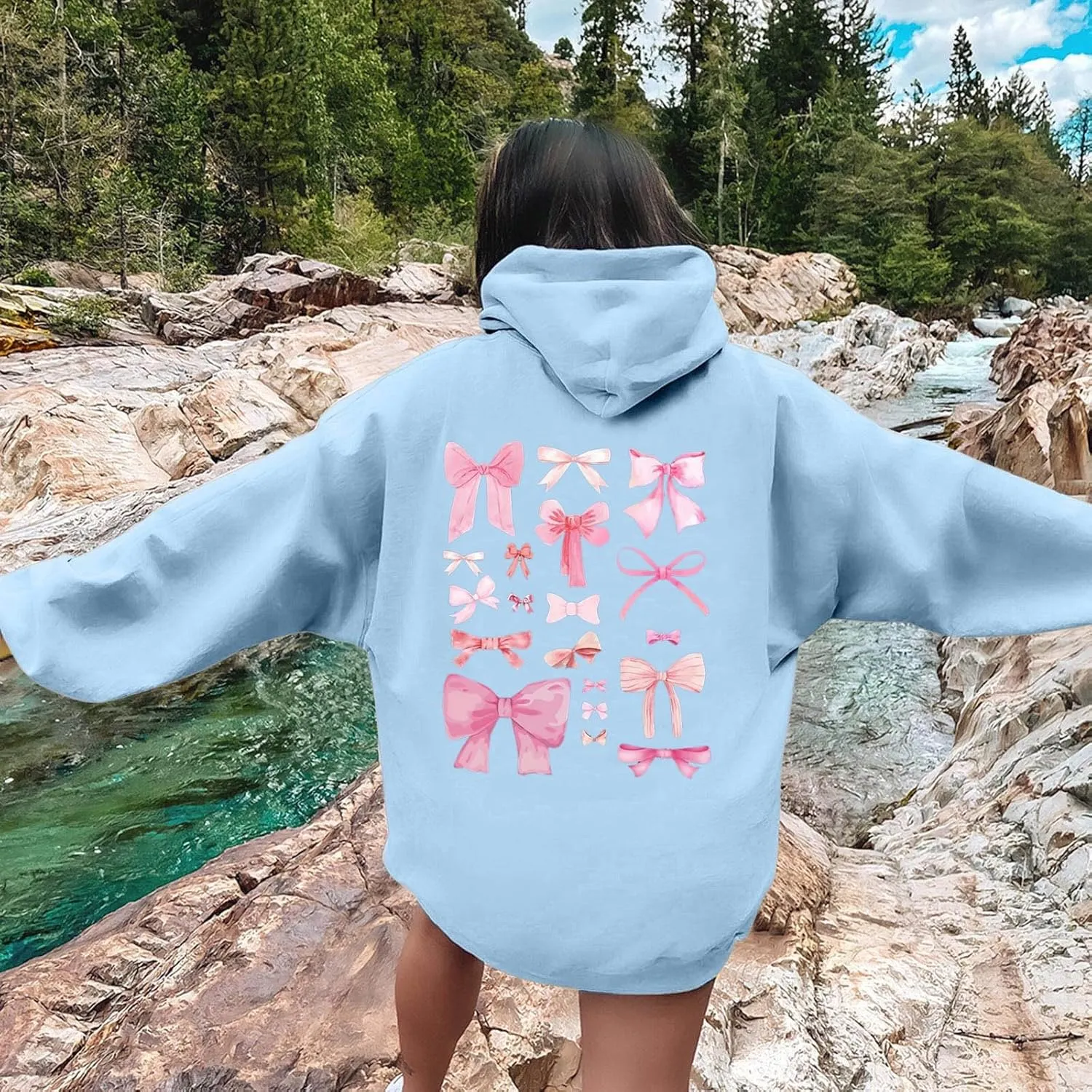 PTOLOCIF Women's Workout Hoodies Oversized Pullover Tops Tie Dye Hooded Sweatshirt Warm Top Fall Outfits with Pockets
