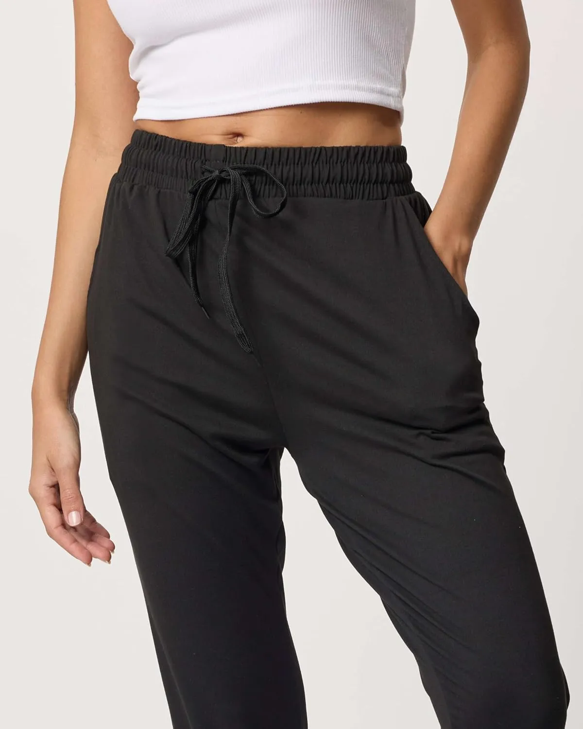 Real Essentials 3 Pack: Women's Ultra-Soft Lounge Joggers Sweatpants Athletic Yoga Pants with Pockets (Available in Plus)