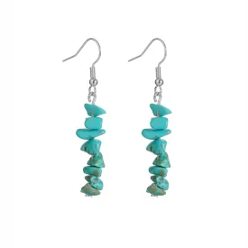 Seraphina Handmade Natural Irregular Turquoise Drop Dangle Earrings