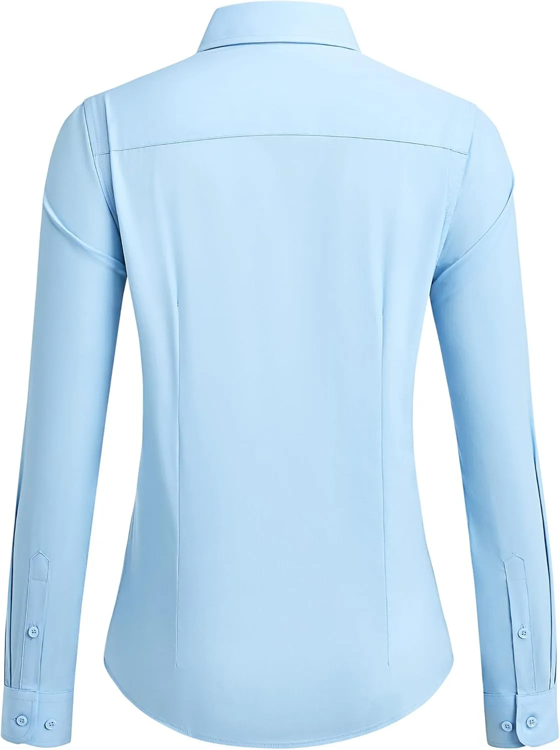 siliteelon Button Down Shirts for Women Dress Shirts Cotton Long Sleeve Shirts for Women Wrinkle Free Stretch Work Blouse