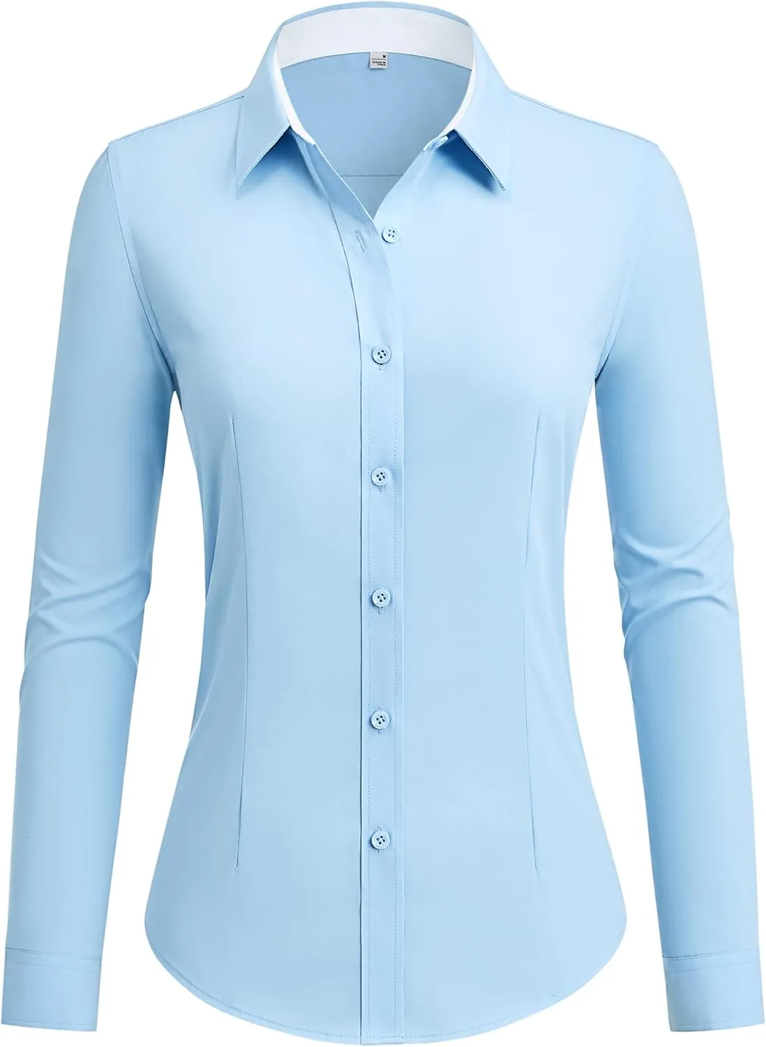 siliteelon Button Down Shirts for Women Dress Shirts Cotton Long Sleeve Shirts for Women Wrinkle Free Stretch Work Blouse