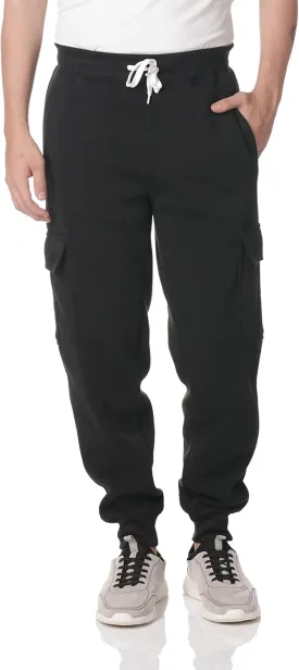 Southpole Men's Active Fleece & Tech Woven Cargo Jogger Pants
