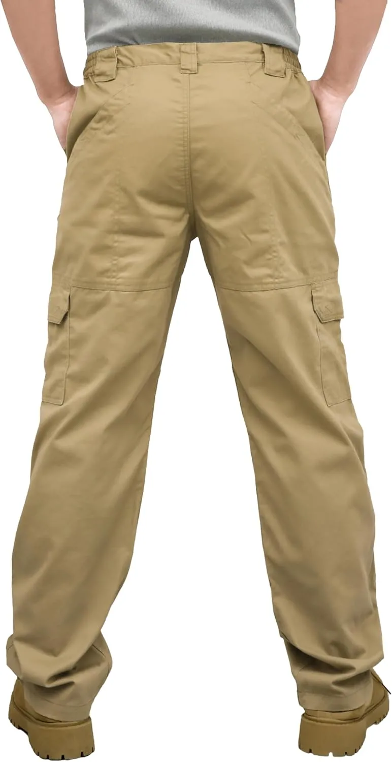 Titicaca Men's FR Cargo Pants Flame Resistant Pants Lightweight 7.5oz 100% Cotton Fire Retardant Elastic Waist Pants