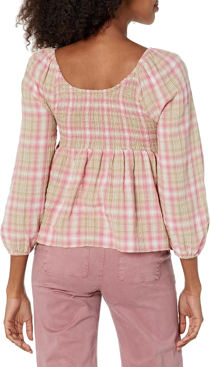 Tommy Hilfiger Women's Plaid Peplum Blouse