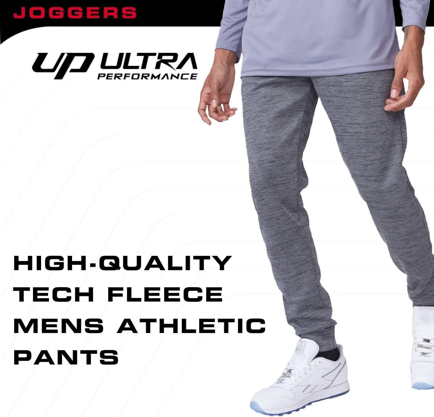 Ultra Performance 3 Pack Mens Joggers Mens Athletic Sweatpants with Pockets for Men, Small - 3X