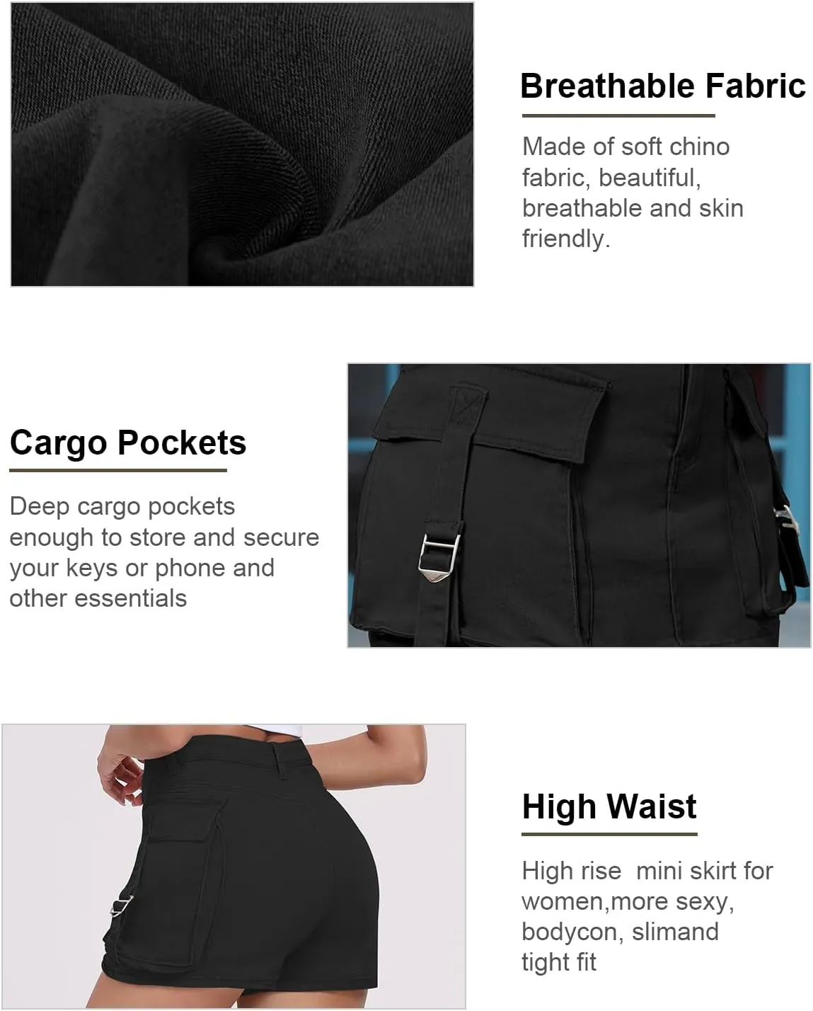 Women's Cargo Skort High Waisted Cargo Shorts Button Bodycon Mini Y2K Denim Cargo Skirt Shorts with Pocket