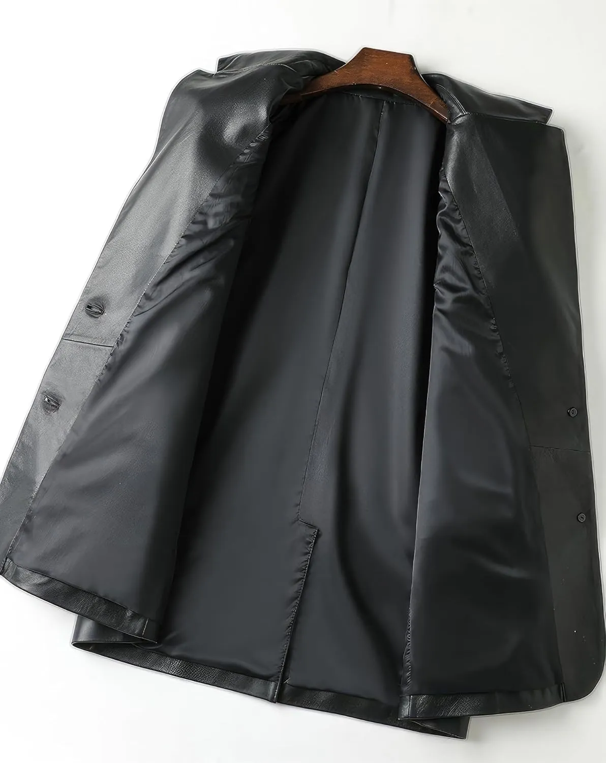 Women's Genuine Lambskin Leather Blazer With Lapel Collar