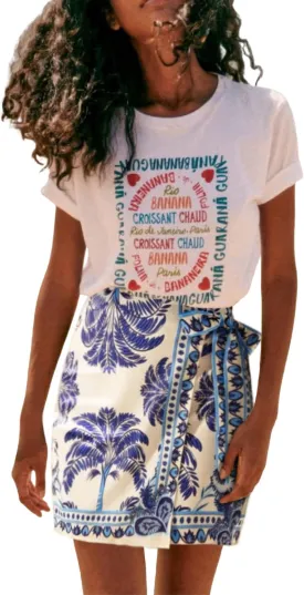 Womens Summer Floral Wrap Short Skirt Tie Side High Waist A Line Beach Vacation Boho Mini Skirt
