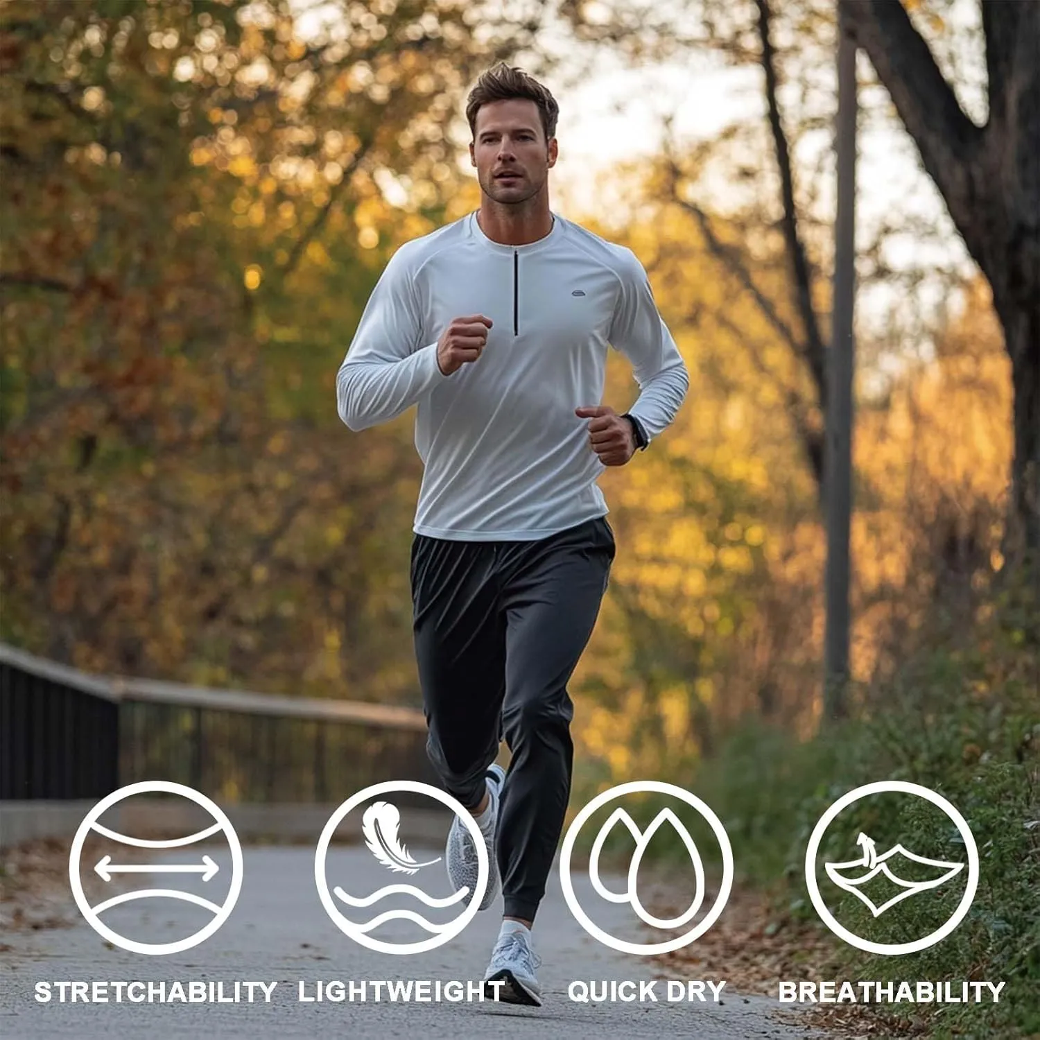 ZH 3-Pack Men's Mesh Jogger Pants, Comfortable Athletic Pants with Pockets for Active Wear, Lightweight & Breathable S-3XL